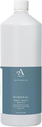 Arran Sense of Scotland Mindful Hand Wash Refill 1 Litre, Lemon Patchouli | Tops Up Your 250ml Pump Bottle, 95% Natural Origin Ingredients, Geranium Enriched Fragrance, Moisturising Formula