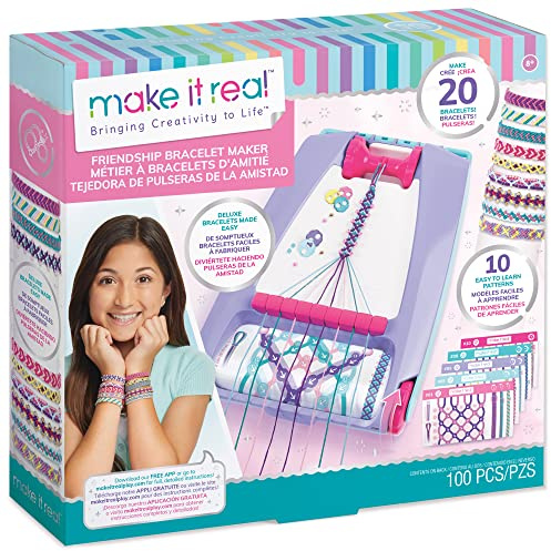 Make It Real 2901457 Freundschaftsarmband-Knüpfer, DIY Armband Set mit Knüpfmaschine für Freudschaftsarmbänder knüpfen, Armbänder selber basteln für Kinder