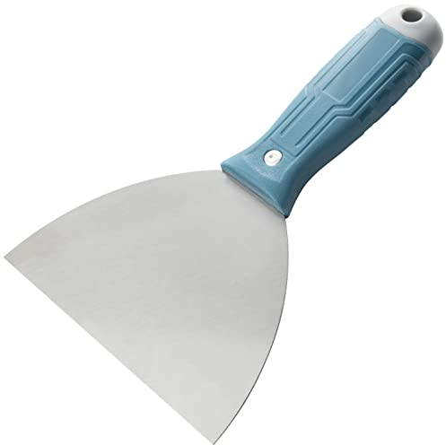 AERZETIX - C64752 - Spatule couteau à mastic enduire 125 mm - poignée en plastique - grattoir papier peint peinture outil plâtrier plaquiste maçon maçonnerie travaux entretien bâtiment