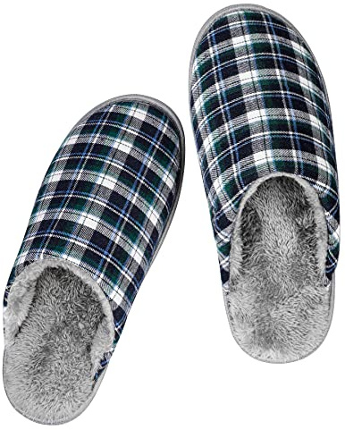 riemot Zapatillas de Estar por Casa de Hombre Verano Pantuflas de Hombre Ligero Antideslizantes Pantuflas Memory Foam Suave y Cómodo para Interior y Exterior Azul EU44-45