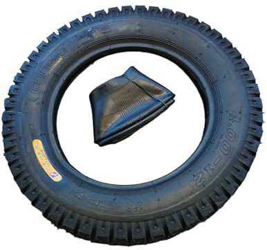 HMParts Reifen mit Schlauch 4.00-12 6PR CELIMO Einachser Gartenfräse Anhänger