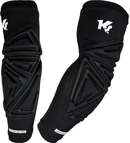 KEEPERsport Elbow Guards-Ellbogenschoner – Schutz für alle Sportarten, Stoßdämpfend, rutschfest, Atmungsaktiv, Ideal für Fußball, Volleyball, Handball & Outdoor, Unisex, Schwarz, Kinder 140-164