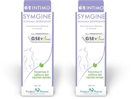 Prodeco Pharma GSE Intimo Symgine Schiuma Detergente 100ML con Prebiotico e GSEvo - 2 Confezioni Special Pack