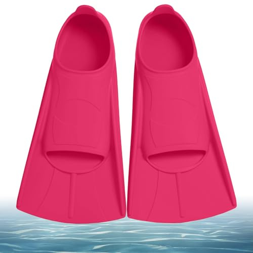 Aletas de natación para niños, aletas cortas para niños, aletas de esnórquel de silicona, aletas cortas para niñas, entrenamiento en aguas abiertas, esnórquel, buceo para principiantes