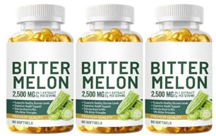 Bitter melonextrakt 25:1, 2500mg per portion, 60 veganer - standardiserat till 10% bittra principer, icke-GMO,3PCS