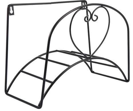 MAGICLULU Support de Tuyau Arrosage Support Mural en Fer Forgé 33X24Cm pour Rangement Tuyaux Flexibles Jardin Extérieur