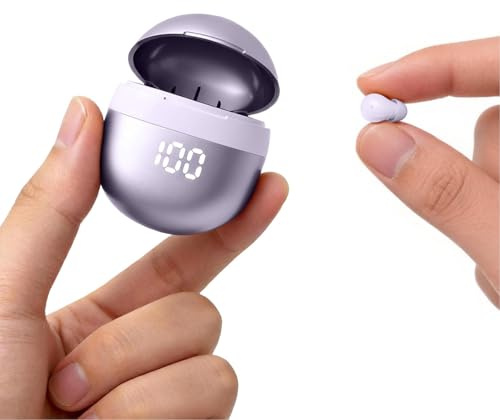 Xmenha Mini Écouteurs Taille de Poche Petit oreillette Bluetooth sans Fil | Autonomie longue durée Étanchité IPX5 Légère Intra-auriculaire Écouteurs Bluetooth Sans Fil Casque Bluetooth