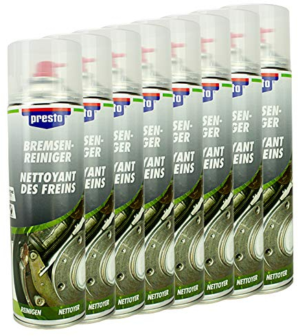 Presto 8X BREMSENREINIGER BREMSEN Reiniger Pflege WARTUNG Reinigung 500 ml 30618