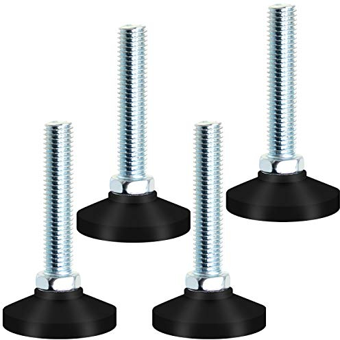 JJQHYC Tornillos reguladores M10 x 50 mm, tornillos de ajuste, patas niveladoras, tornillo para muebles