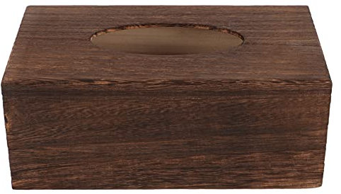 Zerodeko Rechteckiger Taschentuchhalter Dunkle Serviettenbox Aus Holz Taschentuchaufbewahrung Chinesisches Design