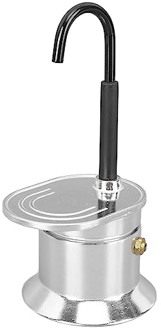 Mini Express Induction, 50 ml/1 Tasse Italienischer Kaffeekocher aus Aluminium Induktionskaffeemaschine Tragbarer Espresso-Perkolator für Outdoor Camping