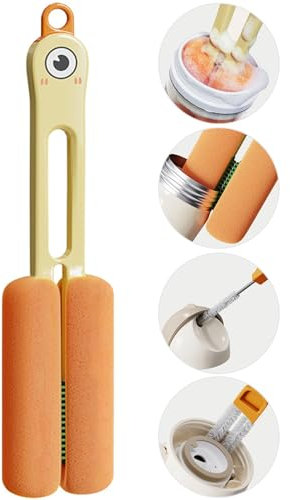 Scovolino per Bottiglie, Aipeeo Scovolino Biberon, Lavabottiglie, Tazze multifunzione 4 in 1, perfettamente pulite, adatte a tazze di diverse dimensioni