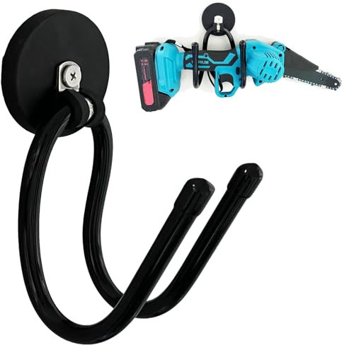 AUXPhome Crochets magnétiques robustes pour rangement de garage, support d'outils électriques de jardin, cintres pour tronçonneuse, boîte à outils puissante pour garage, atelier, boîte à outils