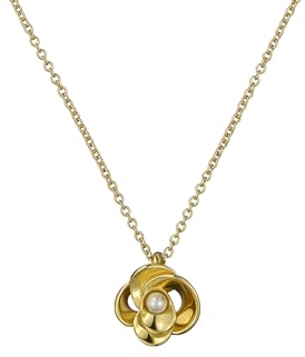 Ted Baker Flora Pearl Flower Pendant Necklace For Women (Gold/Pearl)