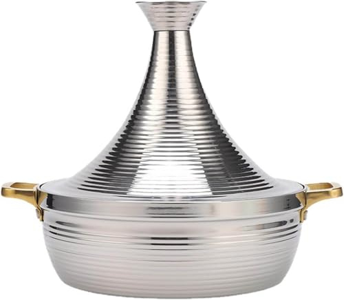 Moroccan Tagine Cooking Pot Tajine Cookware with Cone-Shaped Closed Lid Stew Casserole Slow Cooker for Induction Cooktop Gas Stove,32cm,B