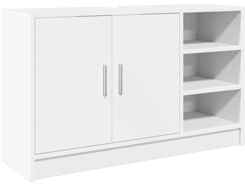 vidaXL Armario de Lavabo Madera de ingeniería Blanco 90x29x55 cm