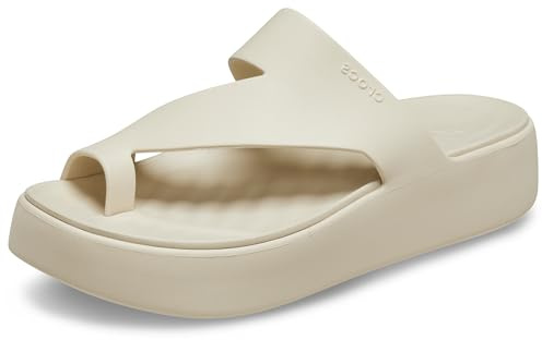 Crocs Women Sandal,Getaway Platform Toe Loop,Sandstone,6 UK Women