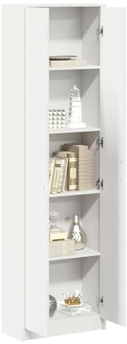 vidaXL Guardaroba Bianco 55 x 25 x 189 cm Legno ingegnerizzato | Stile semplice con linee pulite, Ti aiuta a tenere tutto in ordine, Fatto con materiali robusti e durevoli