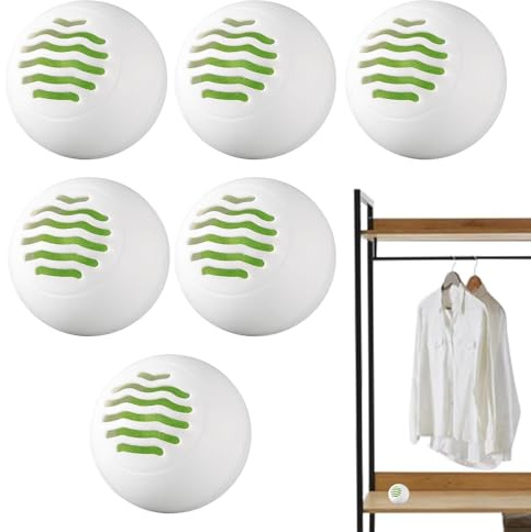 Balle d'élimination des odeurs - Boules de déodorant à chaussures polyvalentes de 6 pièces | Désodorisant d'air pour chaussures de sport, armoires, tiroirs, sacs de gymnastique, voiture