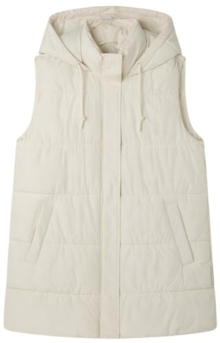 SPRINGFIELD Puffed Vest With Hood And Front Placket And Cord In Hood With Recycled Padding Insulation Vena Inflada Mujer