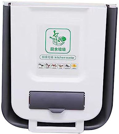 VALICLUD Cubo De Basura De Cocina Colgante Plegable De Plástico Organizador Pequeño Para Armarios De Cocina Contenedor De Compost Para Uso Diario