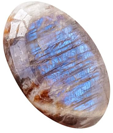 Piedras de bolsillo de preocupación - Piedra de pulgar lunar, de | Ayuda de meditación de piedras preciosas de curación pulida natural, piedra de luna hecha a mano para hacer joyas y