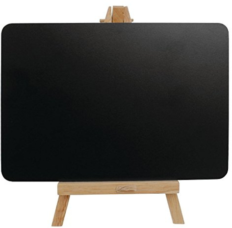 Olympia Small A5 Round Edged Chalkboard Table Bench Top Sign, Writing Surface: 210(H) x 148(W)mm, Weather Resistant, Use with Liquid Chalk Markers, Fits Easel GF317 (Sold Separately) | CL309