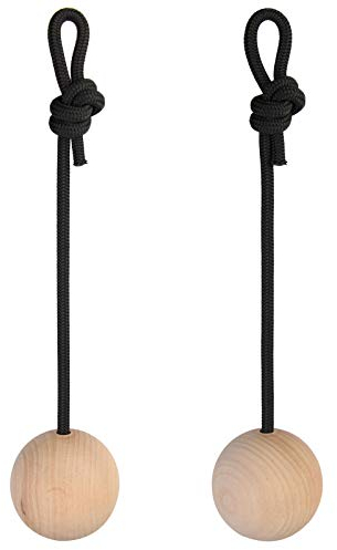 ALPIDEX Trainingskugeln Kugelgriff 2er Set - Durchmesser wahlweise 5 cm 7 cm 12 cm - Holzkugeln Klettertraining Fitnesstraining Buchenholz Natur, Durchmesser:5 cm