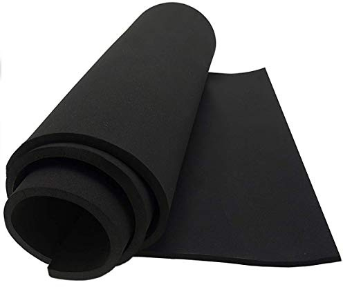 Dualplex Neoprene Sponge Foam Rubber Sheet Roll, 12x54 Inches x 1/4 Thick, Cosplay Padding, DIY Project Sheet - Easy Cut Non-Adhesive Multi-Function Soundproof Foam