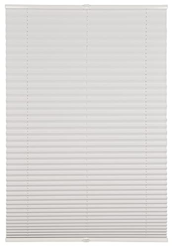 ondeco Plissee ohne Bohren verdunkelnd weiß mit Klemmträger, Sonnenschutz für Fenster innen, lichtschutz und Blickdicht, Faltrollo Sichtschutz für Tür Weiss 80x210 cm