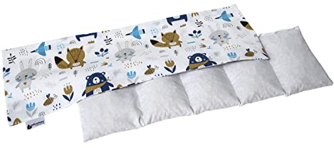 Medi Partners Coussin chauffant noyaux de cerise 60x20cm 800g 100% coton 5 Chambres par le froid Taie d'oreiller amovible (Boho)