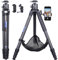 ARTCISE - Trípode de Fibra de Carbono con Cabezal de Bola de Perfil bajo de 52 mm y Bolsa de Piedra, Soporte de cámara de Viaje Resistente para videocámara Canon Sony Nikon DSLR, Carga máxima de 25KG