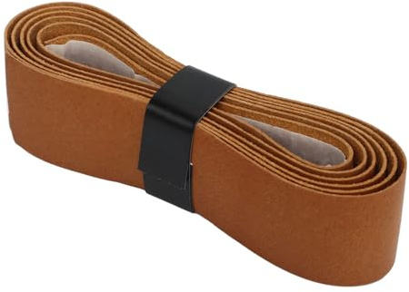 VGEBY Impugnatura per Racchetta da Tennis, Sostituzione del Nastro Overgrip per Racchetta da Badminton in Pelle con Nastro per Palestra All'aperto (Marrone)
