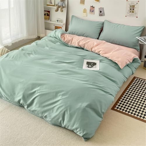 SUCHETA Wolle Duplex Bettbezug Einfach Klassisch Vierteilig Bettwäsche Feuchtigkeitsabsorption Atmungsaktiv Anti-Allergie Skandinavisch Klassisch Heimtextil Queen Size Doppelbetten
