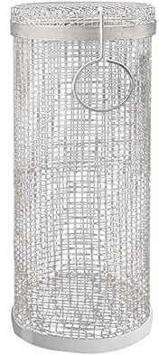 Diggtor 35 cm Barbacoa Rolling Grill Basket BBQ Net Tube Grill Basket BBQ Campfire Grid Family Travel Camping Picnic Ollas