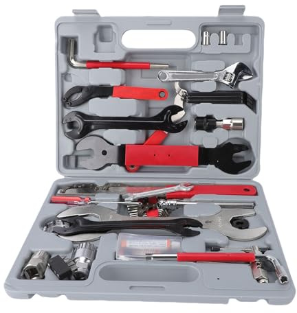 Marhynchus Kit d'outils de Vélo 45 Pièces, Ensemble de Réparation Professionnel ABS en Alliage d'acier au Carbone avec Boîte de Rangement pour Vélos de Montagne de Route et Entretien Ménager