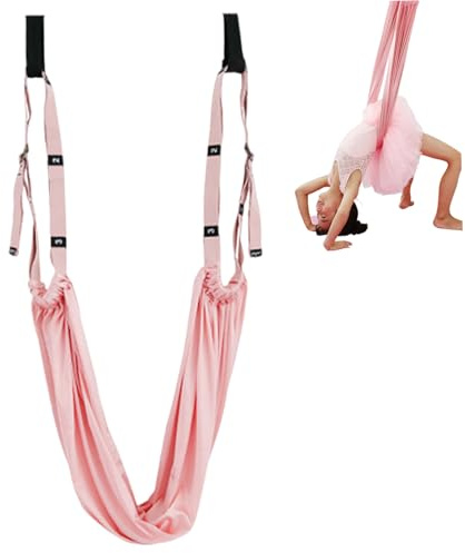 Altalena per yoga, cinghia elastica regolabile in altezza con ancoraggio alla porta, cinghie flessibili per yoga per allungare la vita delle gambe e la parte posteriore, spaccature per danza pilates