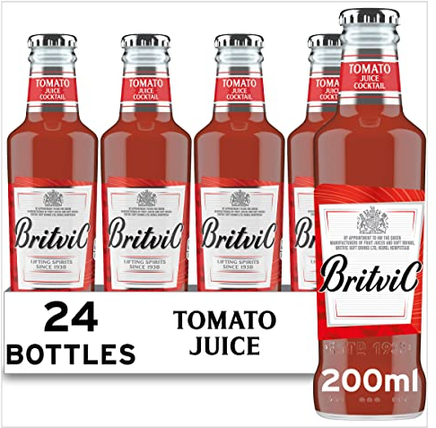 Britvic Tomato Juice Cocktail - Expertly Blended Drink - Pack of 24 x 200ml