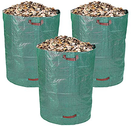 Schramm® Sac de Jardin 300L Polypropylène 67 x 85 cm Tissu PP Sacs de Jardin Sacs de Jardin Sacs de Jardin Big Bag Déchets de Feuilles