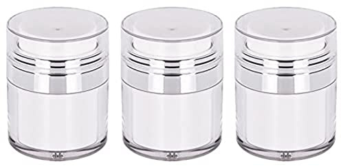 XIDIT ämburk dammsugare, 30 ml luftlösa pumpburkar flaskor bärbar lotiondispenser, ämer resebehållare 3 st