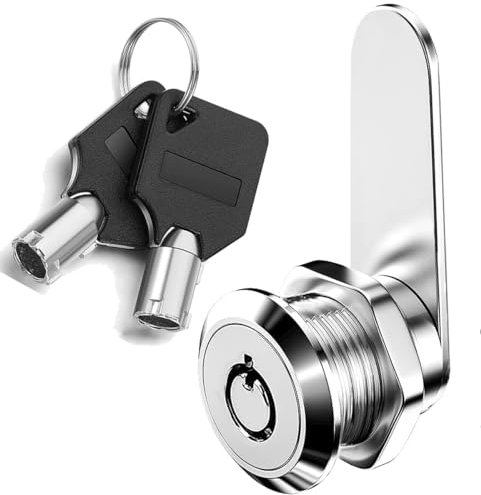 ZiYuya Cerradura tubular de leva con llave igual, cerradura de buzón de cartas, cerradura de armario, cerradura de cajón, cerradura de buzón de correo, cerradura de tocador (25mm)