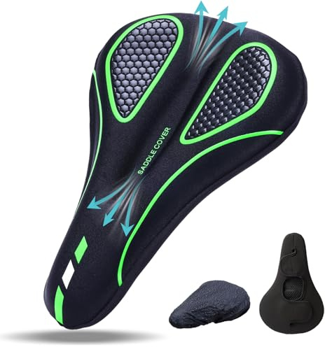 Bike Seat Cover for Men & Women Comfort, Bicycle Seat Cushion for Narrow Seat, Fit for BMX, MTB & Road, Peloton, Spin and Stationary Bike, Indoor Outdoor Cycling
