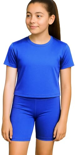 PopCouture Girls Premium Activewear Gymnastics Sports Cycling Shorts Royal Blue 4-5 Years
