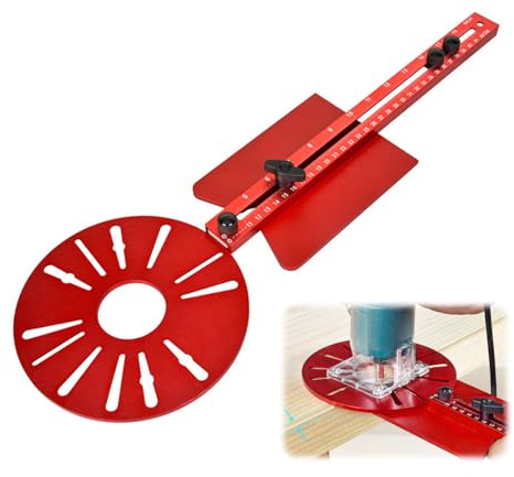 Supporto Per Scanalatura Per Fresatrice, Staffa di Fresatura per Fresatura Regolabile Regolabile Dispositivo di Taglio Circolare Per Fresatrice in Lega di Alluminio Per la Lavorazione del Legno