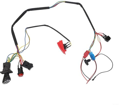 Kit di cablaggio per auto elettrica per bambini con pedale e interruttore per riparazione auto per bambini, parti di ricambio con protezione da sovraccarico, controllo alta velocità bassa