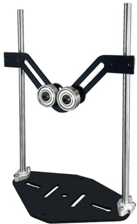 Garosa V Shaped Roller Support Stand Adjustable Height Double Roller Pipe Stand with Premium Bearing Structure for Round Tube Heavy Duty Tasks