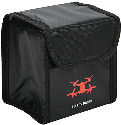 RiToEasysports Bolsa de Batería Lipo a Prueba de Explosiones, Bolsa de Almacenamiento Segura para Batería para Carga de Viaje, con Diseño de Sellado de Gancho y Bucle, para Dron FPV (2)