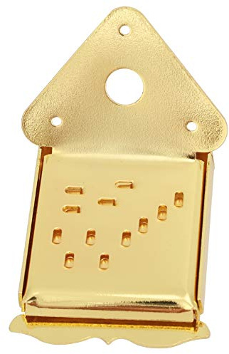 Eminchu Mandolinkabeldragbräda Utsökt Musikinstrumenttillbehör för 8 10 eller 12 Loopändsträngar Stålmaterial (QB11 guld med blommor)