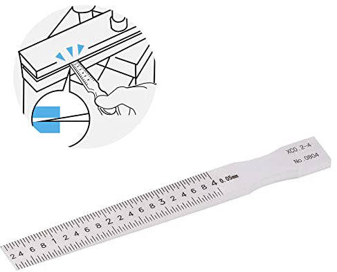 0.2-4mm Wedge Feeler Gauge Fire Door Gap Gauge Gap Gauge Taper Gauge Gap Feeler Wedge Gauge Gap Measurement Tool for Flatness/Levelness/Gap Measurement