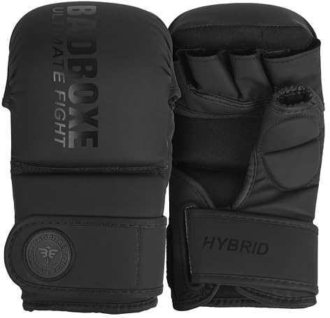 TWISTER FIGHT WEAR BADBOXE MMA Striker pro 5.0 Grappling Gloves Sparring Gloves Training Gloves (Black, L/XL)